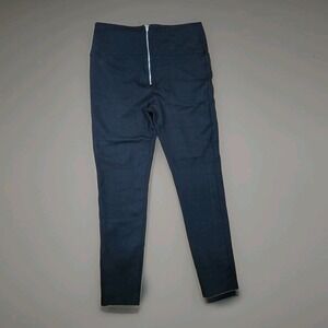 Bebe Women's Black Trousers Sz L Stretchy Thick Zipper Back Ponte‎ Casual Dressy